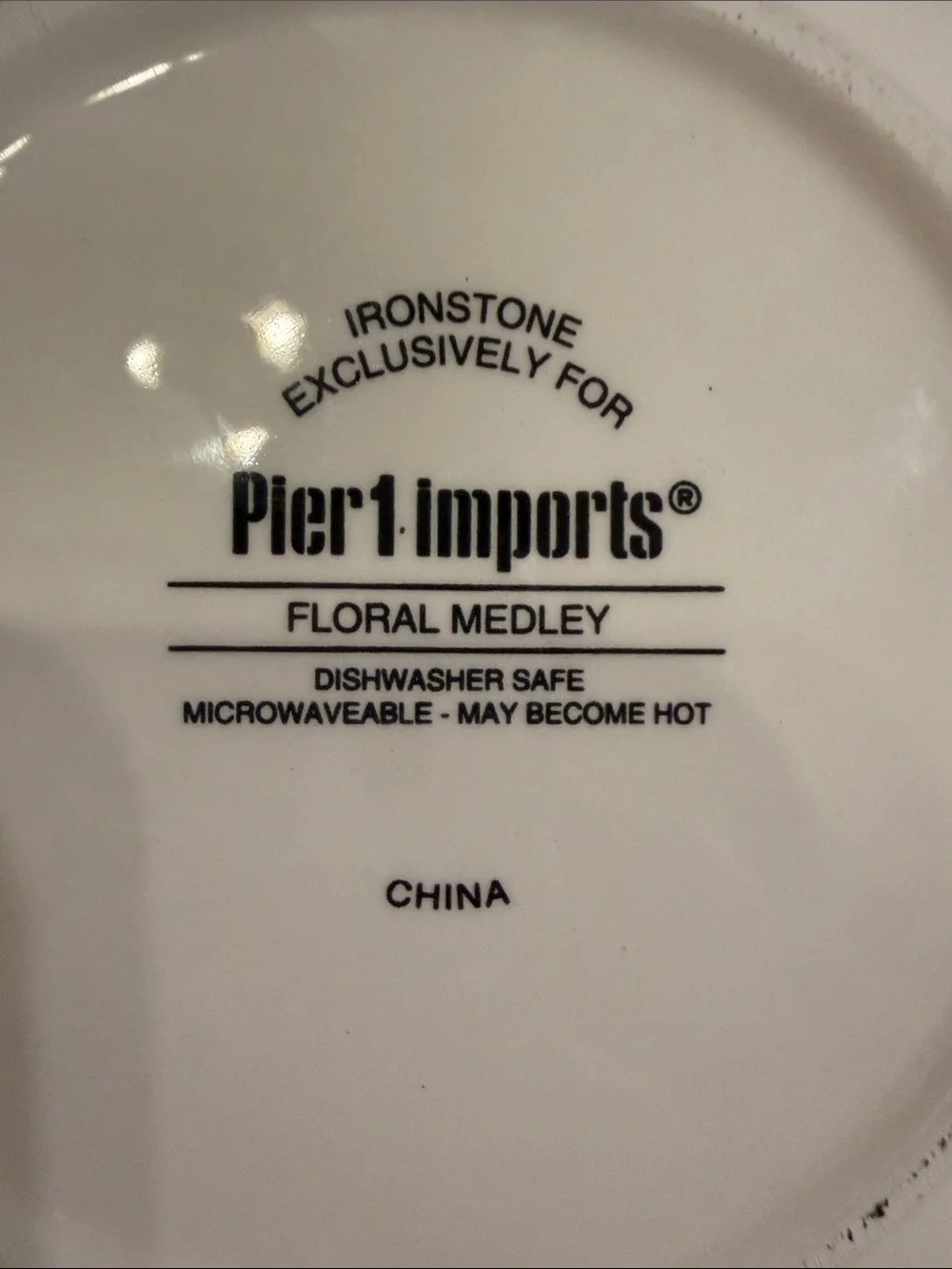 Pier 1 Imports Floral Medley Decorative Accent Plates Set of 4 Ironstone 6 Inch